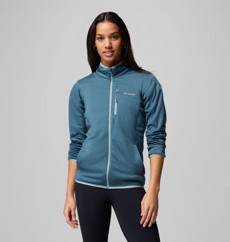 Essential Hike Grid Fleece Full Zip | 429 | M, Color: Everblue, Crushed Blue, image 1