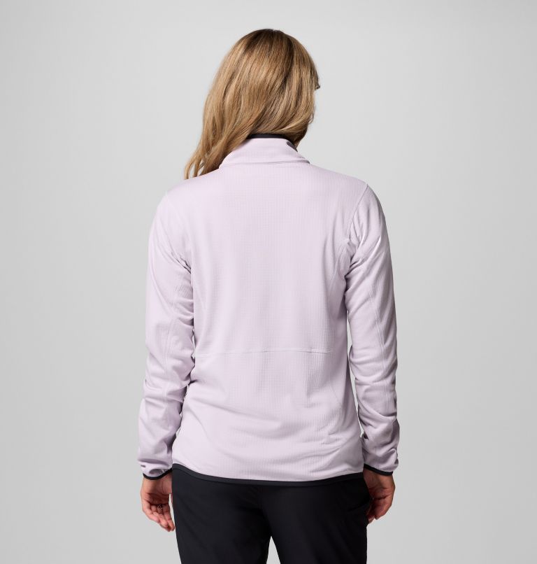 Essential Hike Grid Fleece Full Zip | 551 | S, Color: Lavender Pearl, Shale Purple, image 3
