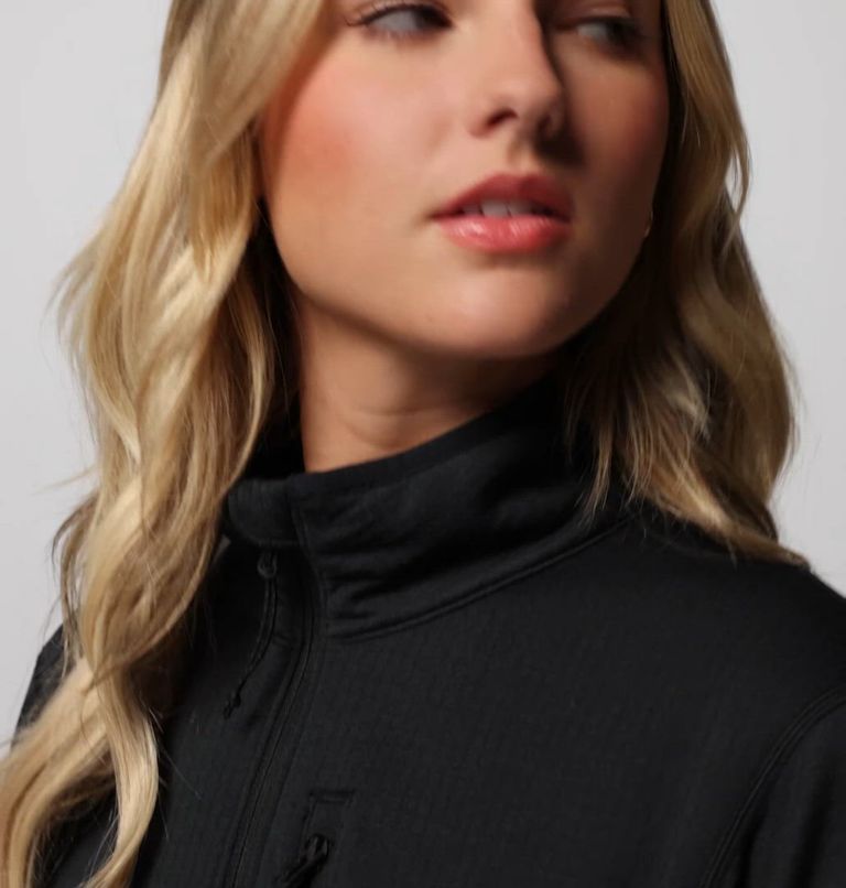 Essential Hike Grid Fleece Half Zip | 010 | XXL, Color: Black