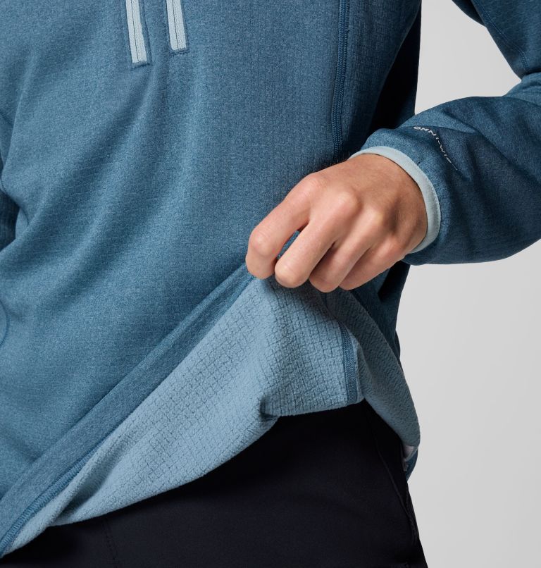 Women's Essential Hike Grid Fleece Half Zip Jacket, Color: Everblue, Crushed Blue, image 5