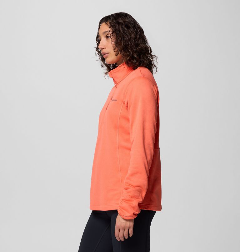 Women's Essential Hike Grid Fleece Half Zip Jacket, Color: Zing, image 4