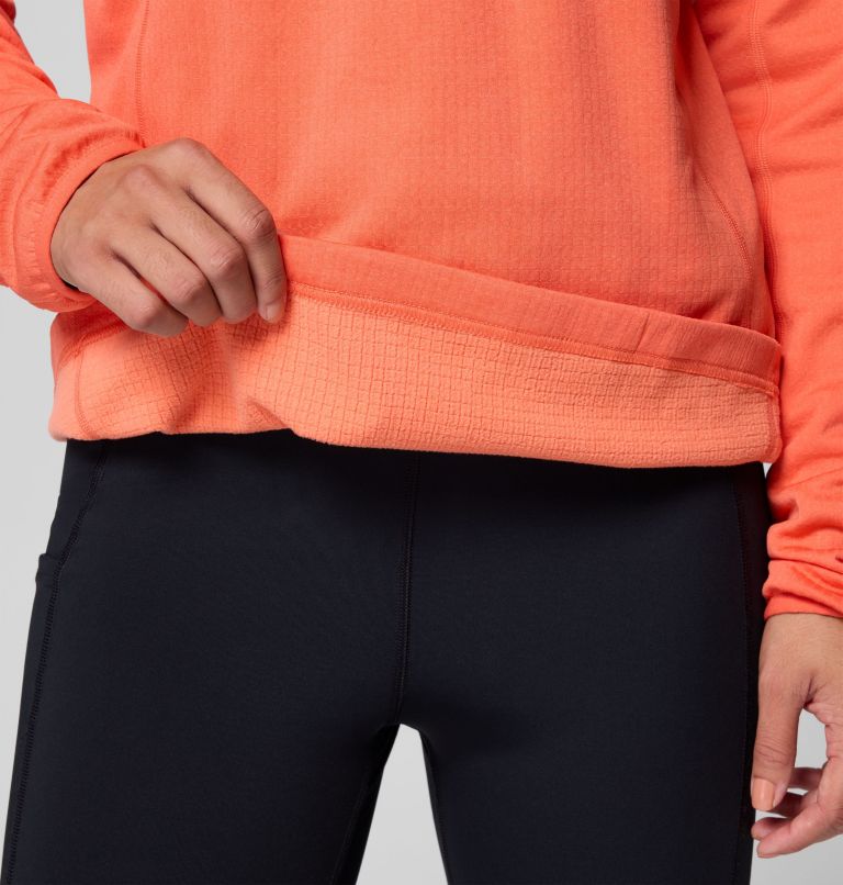 Women's Essential Hike Grid Fleece Half Zip Jacket, Color: Zing, image 5