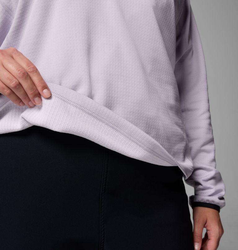 Women's Essential Hike Grid Fleece Half Zip Jacket - Plus Size, Color: Lavender Pearl, Black, image 5