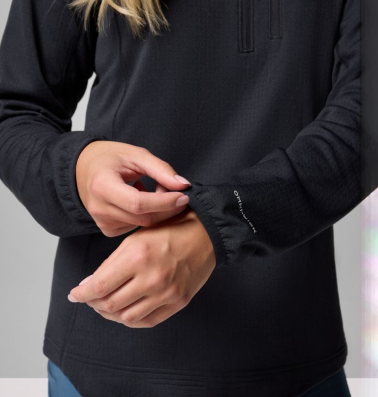 Women's Essential Hike Half Zip Fleece, Color: Black, image 7