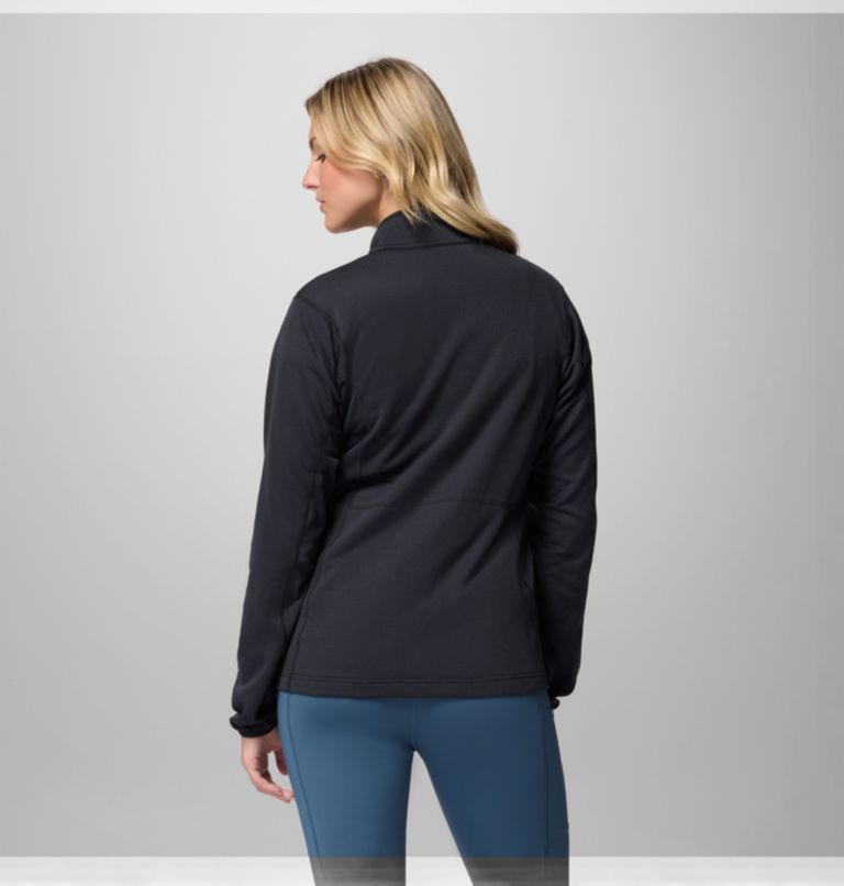Women's Essential Hike Half Zip Fleece, Color: Black, image 3