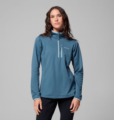 Women's Essential Hike Half Zip Fleece, Color: Everblue, Crushed Blue, image 1