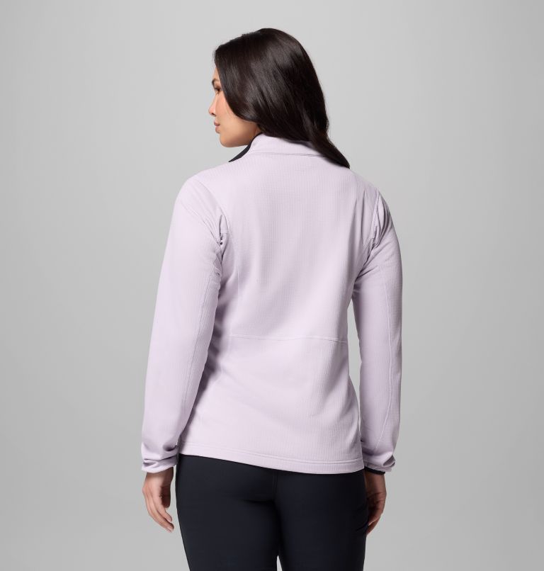 Women's Essential Hike Half Zip Fleece, Color: Lavender Pearl, Black, image 3
