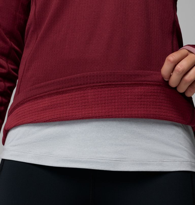 Women's Essential Hike Half Zip Fleece, Color: Rich Wine, Fig, image 5