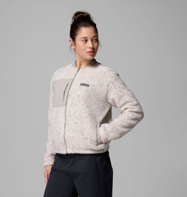 Women's Stellar Path Fleece Bomber Full Zip Jacket, Color: Dark Stone, Flint Grey, image 4