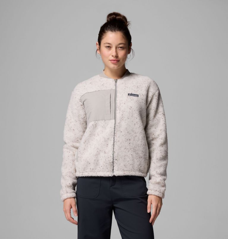Women's Stellar Path Fleece Bomber Full Zip Jacket, Color: Dark Stone, Flint Grey, image 1
