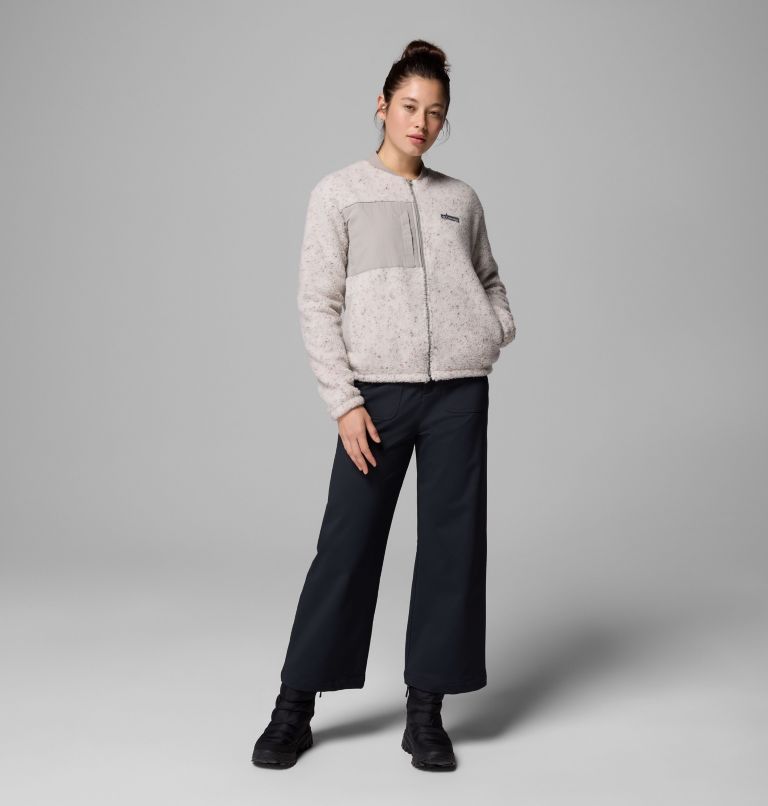 Women's Stellar Path Fleece Bomber Full Zip Jacket, Color: Dark Stone, Flint Grey, image 2