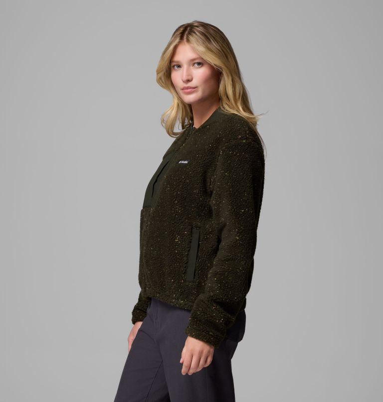 Stellar Path Fleece Bomber Full Zip | 366 | L, Color: Greenscape, image 4