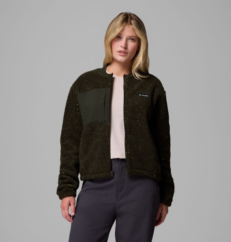 Stellar Path Fleece Bomber Full Zip | 366 | L, Color: Greenscape, image 5