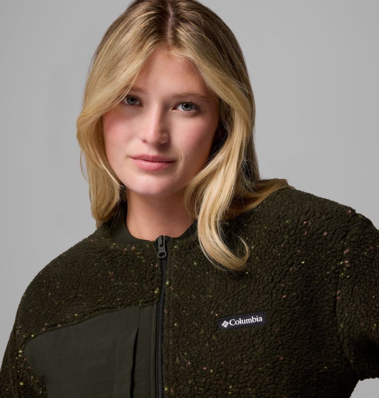 Stellar Path Fleece Bomber Full Zip | 366 | L, Color: Greenscape, image 6