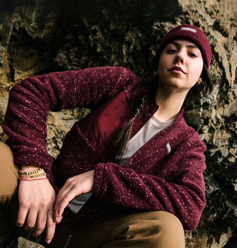 Women's Stellar Path Fleece Bomber Jacket, Color: Rich Wine, image 9