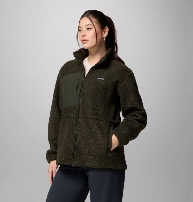 Women's Stellar Path Full Zip Fleece Jacket, Color: Greenscape, image 8
