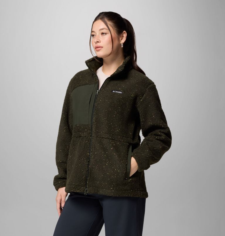 Women's Stellar Path Full Zip Fleece Jacket, Color: Greenscape, image 4