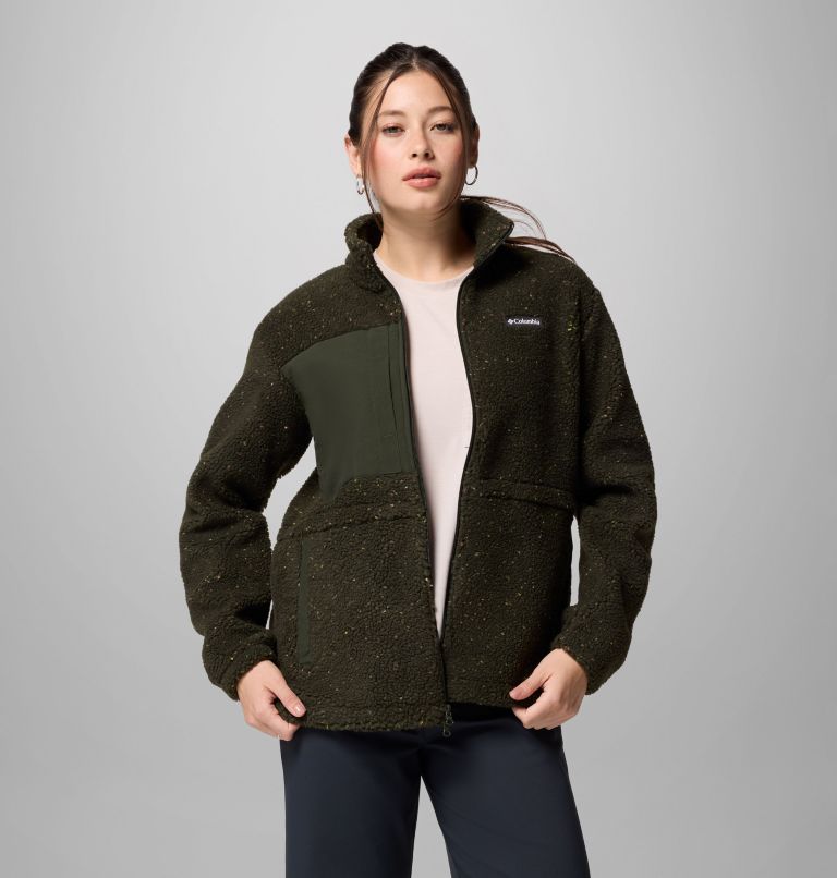 Women's Stellar Path Full Zip Fleece Jacket, Color: Greenscape, image 5