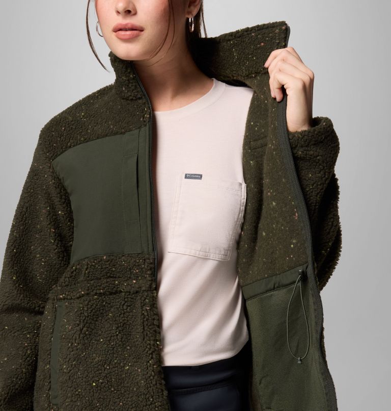 Women's Stellar Path Full Zip Fleece Jacket, Color: Greenscape, image 6