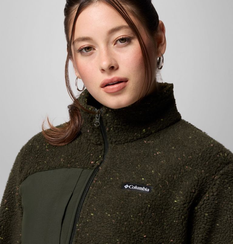 Women's Stellar Path Full Zip Fleece Jacket, Color: Greenscape, image 7