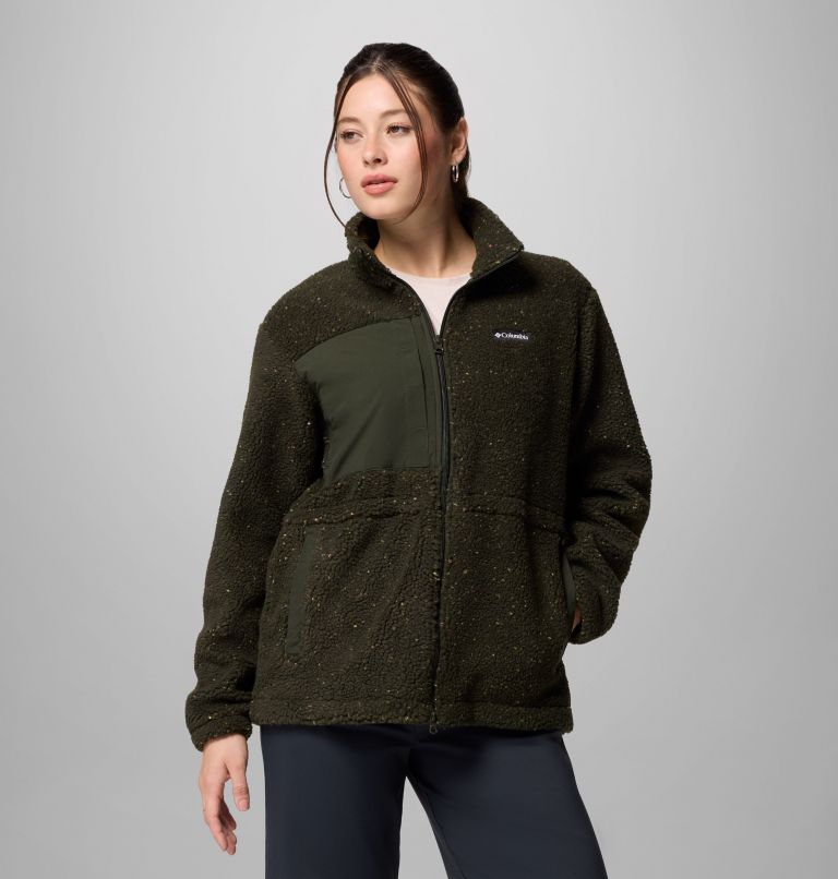 Women's Stellar Path Full Zip Fleece Jacket, Color: Greenscape, image 1
