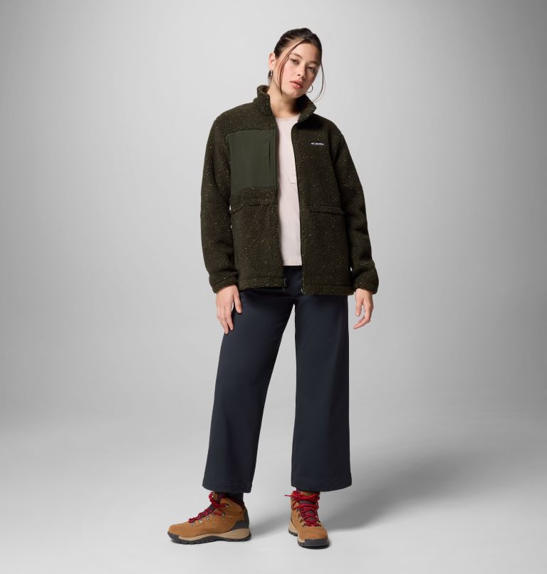 Women's Stellar Path Full Zip Fleece Jacket, Color: Greenscape, image 2