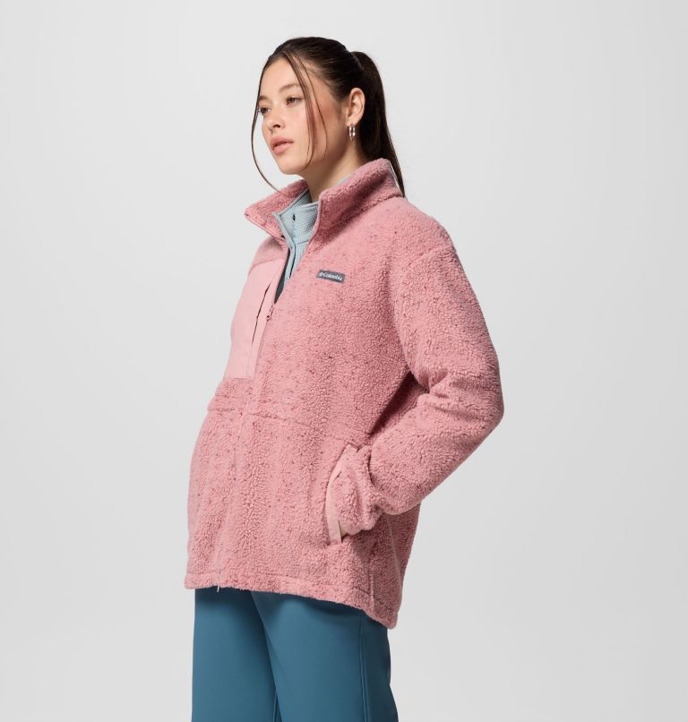 Women's Stellar Path Full Zip Fleece Jacket, Color: Eraser Pink, image 4