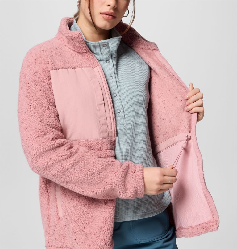 Women's Stellar Path Full Zip Fleece Jacket, Color: Eraser Pink, image 6