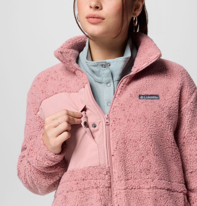 Women's Stellar Path Full Zip Fleece Jacket, Color: Eraser Pink, image 8