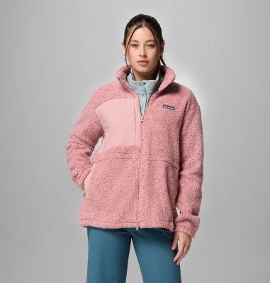 Women's Stellar Path Full Zip Fleece Jacket, Color: Eraser Pink, image 13