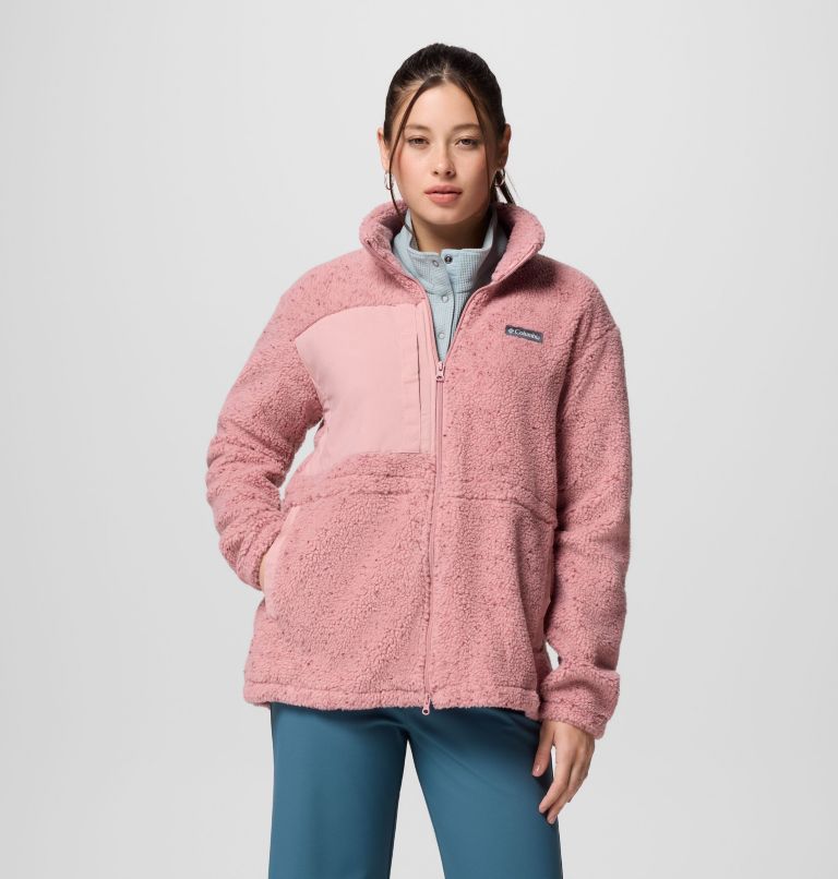 Women's Stellar Path Full Zip Fleece Jacket, Color: Eraser Pink, image 1