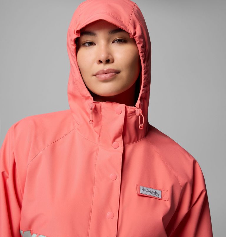 Women's PFG Open Water Poncho, Color: Melonade Floraflauge, Melonade, image 6