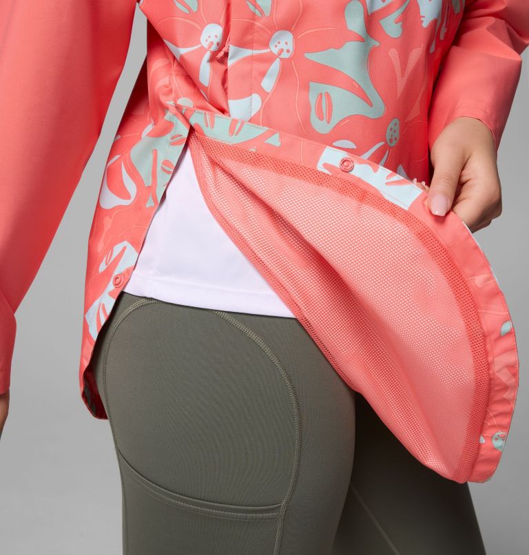 Women's PFG Open Water Poncho, Color: Melonade Floraflauge, Melonade, image 10