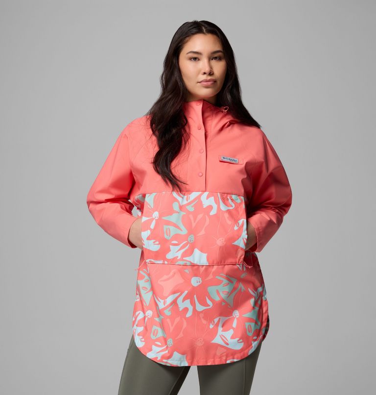 Women's PFG Open Water Poncho, Color: Melonade Floraflauge, Melonade, image 1