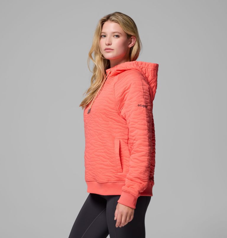 Women's PFG Open Water Quilted Hoodie, Color: Melonade, image 4