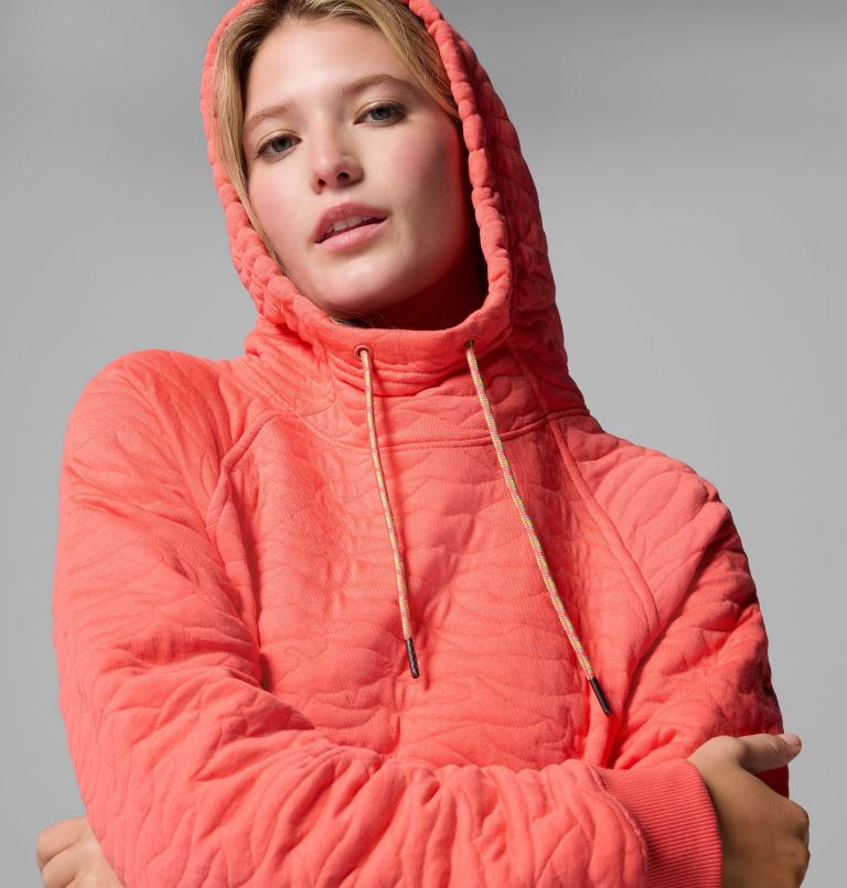 Women's PFG Open Water Quilted Hoodie, Color: Melonade, image 5