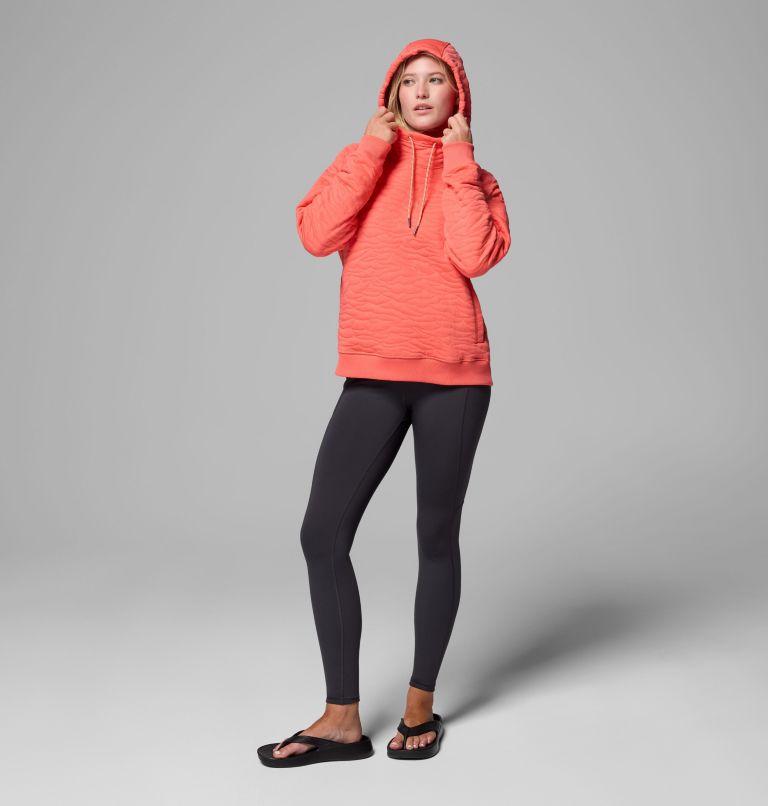 Women's PFG Open Water Quilted Hoodie, Color: Melonade, image 2