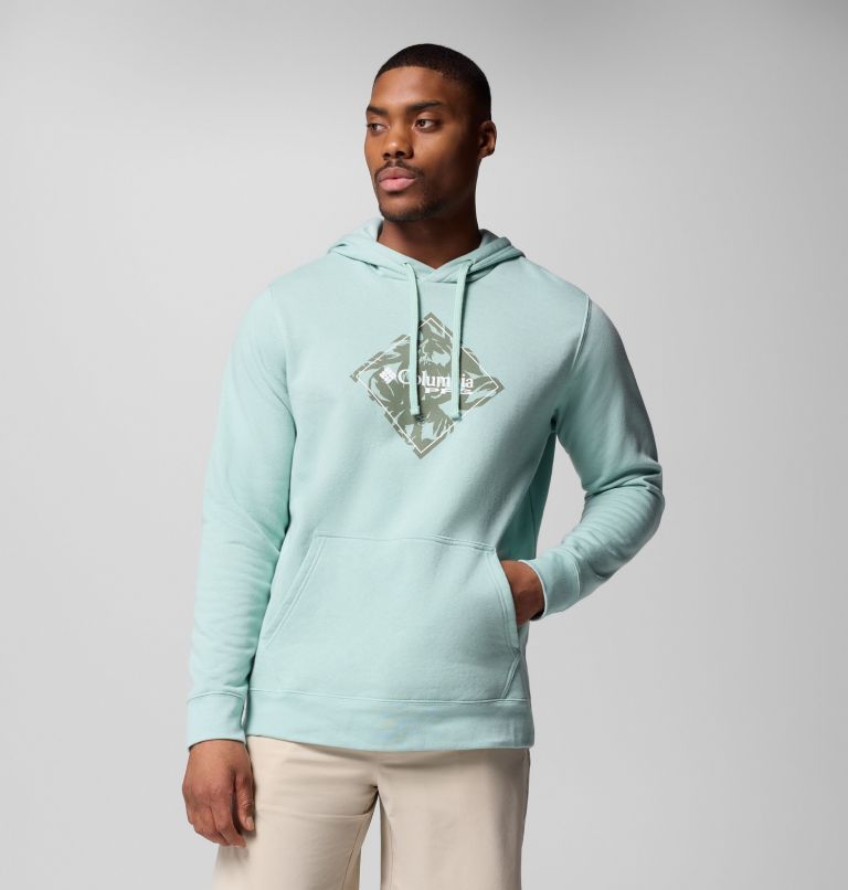 Men's PFG Diamond Fill Hoodie, Color: Misty Jade, Diamond Fill, image 1