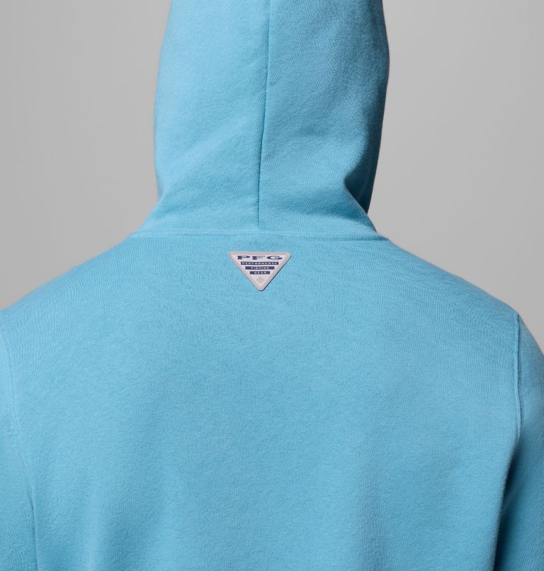 Men's PFG Diamond Fill Hoodie, Color: Vintage Blue, Diamond Fill, image 6
