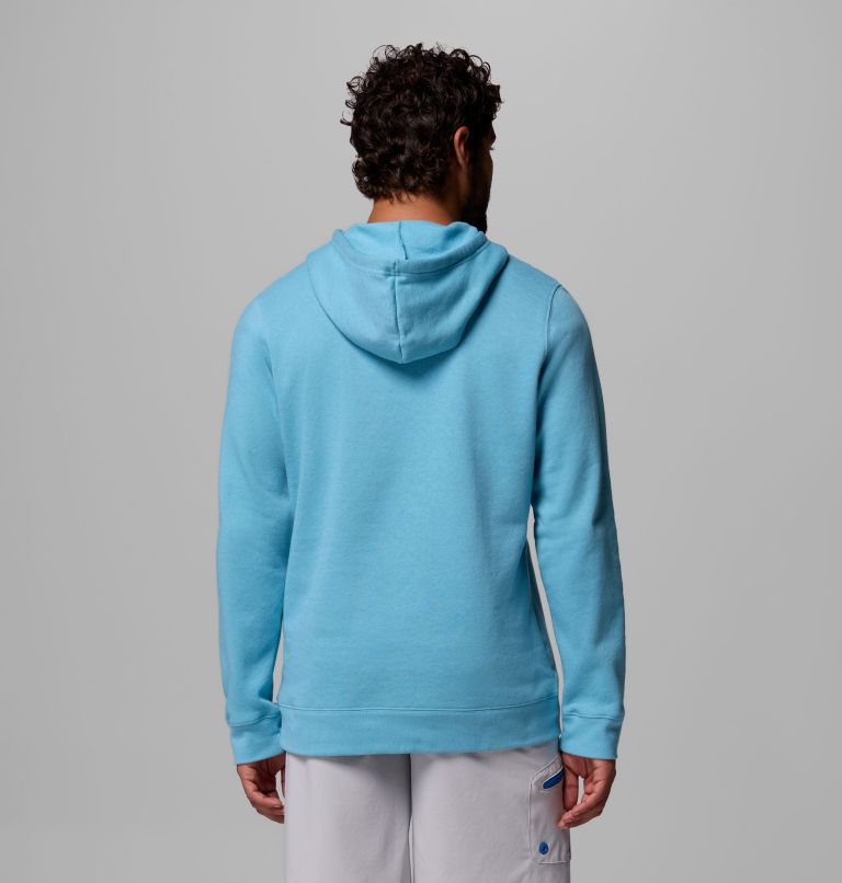 Men's PFG Diamond Fill Hoodie, Color: Vintage Blue, Diamond Fill, image 3