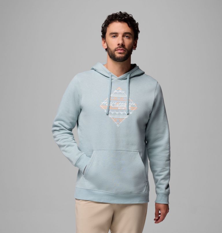 Men's PFG Diamond Fill Hoodie, Color: Crushed Blue, Diamond Fill, image 1