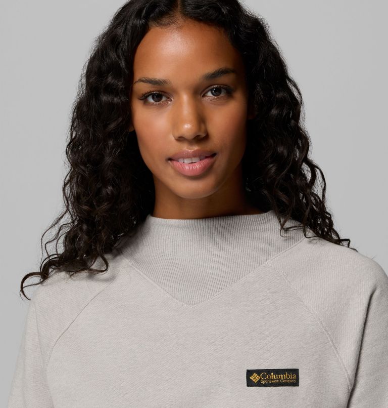 Women's High Cascades Crop French Terry Sweatshirt, Color: Dark Stone, image 6