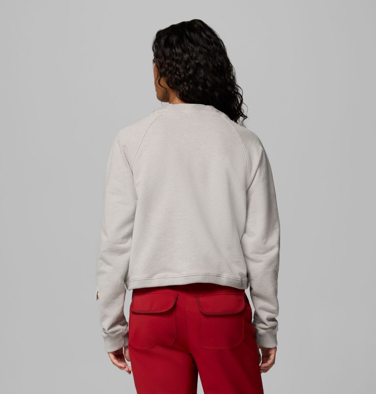Women's High Cascades Crop French Terry Sweatshirt, Color: Dark Stone, image 3