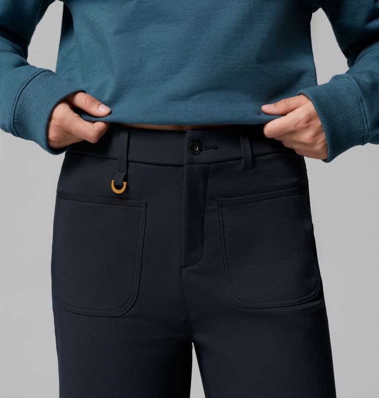 Women's High Cascades Wide Leg Softshell Pants, Color: Black, image 5