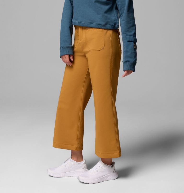 High Cascades Wide Leg Softshell Pant | 779 | 18 | R, Color: Maple Sugar, image 4