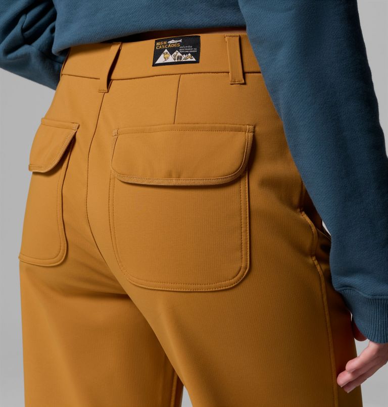 High Cascades Wide Leg Softshell Pant | 779 | 18 | R, Color: Maple Sugar, image 6