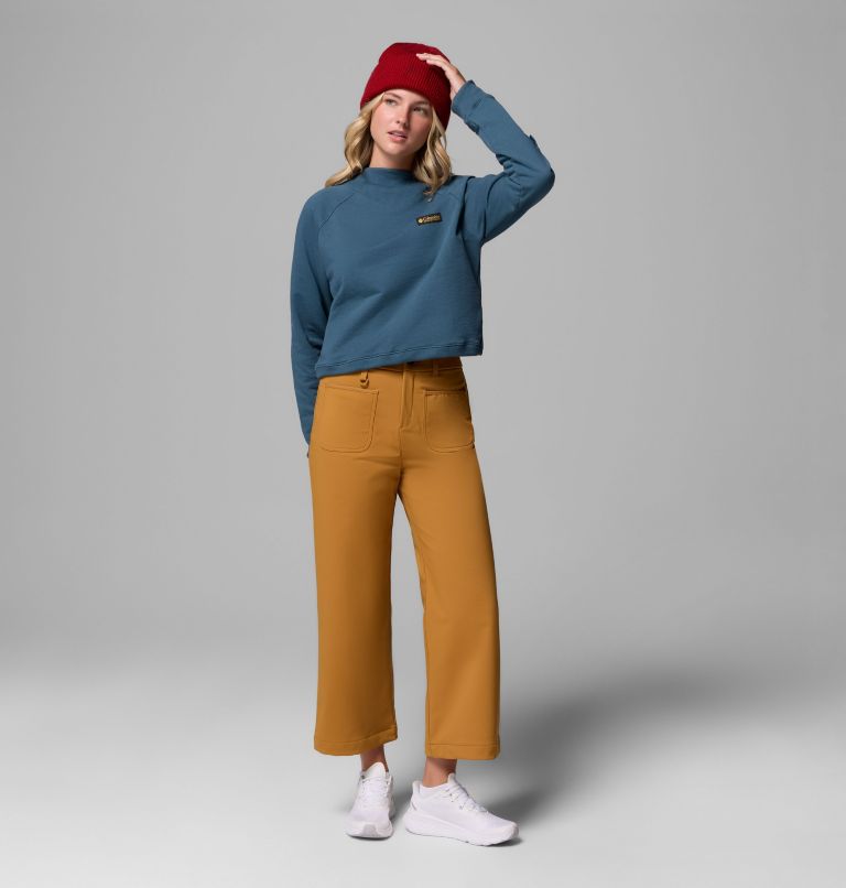 High Cascades Wide Leg Softshell Pant | 779 | 18 | R, Color: Maple Sugar, image 2