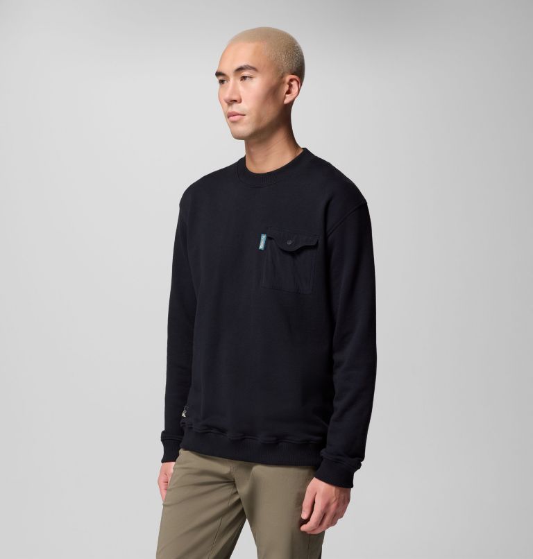 Men's High Cascades French Terry Long Sleeve Shirt, Color: Black, image 4