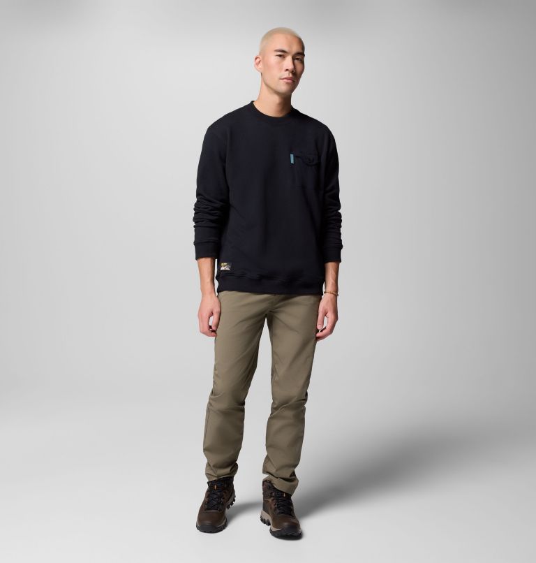 Men's High Cascades French Terry Long Sleeve Shirt, Color: Black, image 2