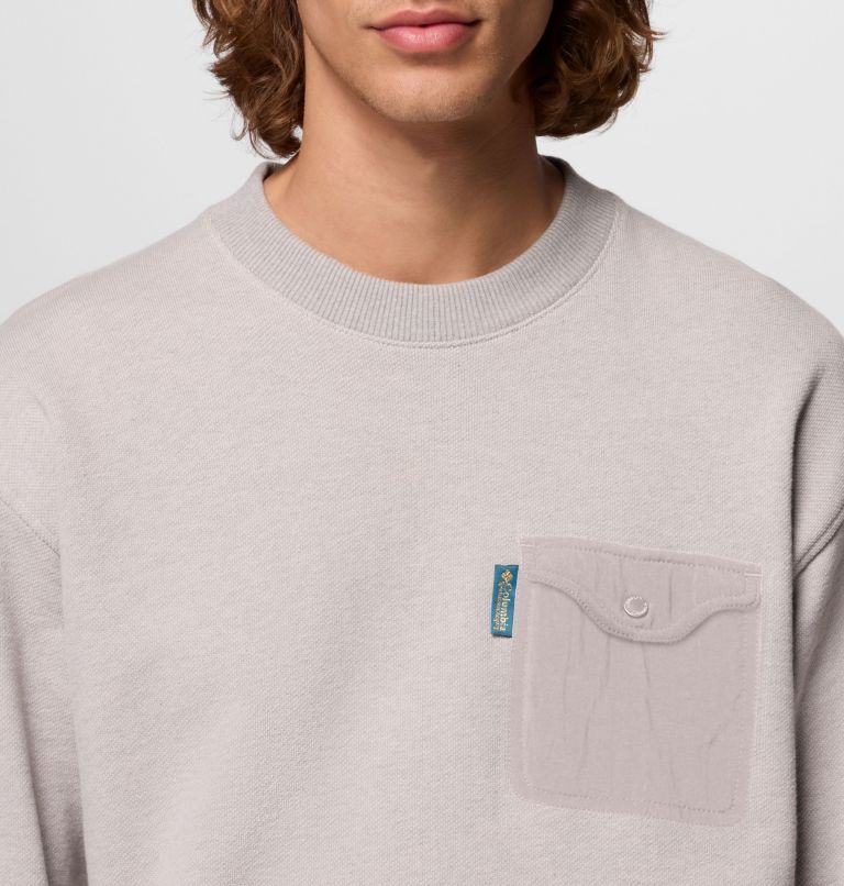 Men's High Cascades French Terry Long Sleeve Shirt, Color: Dark Stone, image 6
